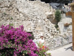3-Lynn in front of main portion of Nehemiah's wall