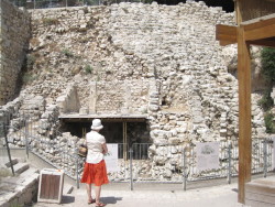 Researching in Jerusalem at Nehemiah's Wall