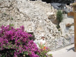 Me in front of Nehemiah's Wall in The City of David in Jerusalem